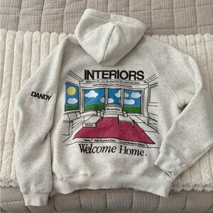 Dandy Worldwide Hoodie Interiors Welcome Home Hoodie NWOT Women’s S Small